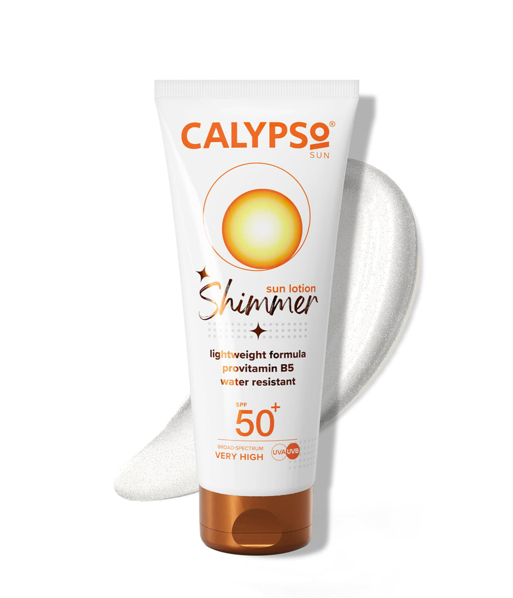 Calypso Shimmer Sun Lotion SPF50 + | UVA + UVB, Water Resistant, 100ml