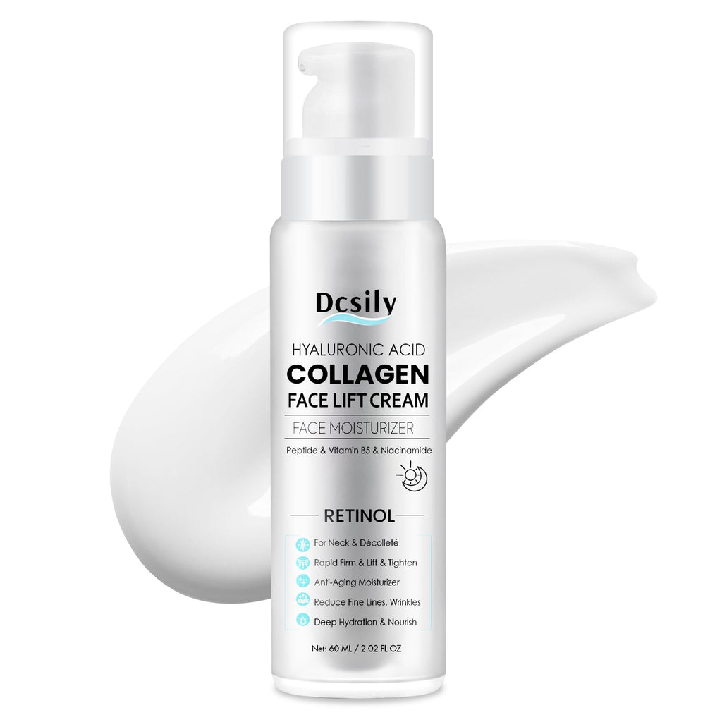 Skin Tighten And Lift Neck Cream: Face Lift Cream 6-in-1 Anti-Aging Moisturizer for Anti Wrinkle - Hydrating Neck Firming Cream with Retinol, Collagen, Peptide, Hyaluronic Acid for Neck & Décolleté