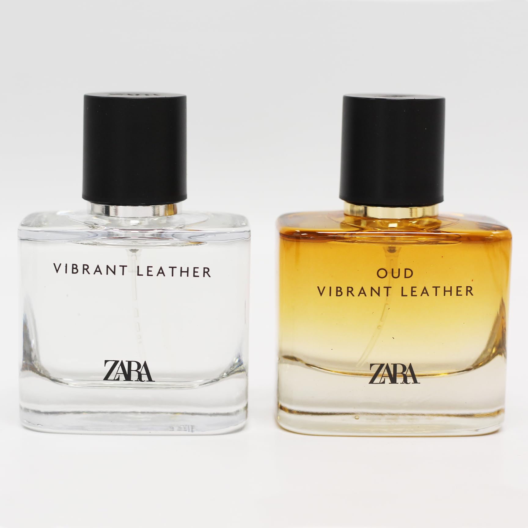 Zara Vibrant Leather and Oud Vibrant Leather Cologne for Men EDP Eau De Parfum Fragrance Set 2x 60 ML (2.03 FL. OZ)