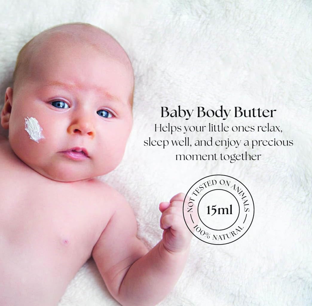 Baby Body Butter | 100% Natural Travel Size Baby Lotion | Sensitive Skin, Nappy Rash, Eczema