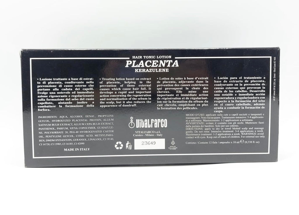 HAIR GROWTH / HAIR LOSS / PLACENTA HAIR TREATMENT 10 Pcs (Kerazulene / Black)