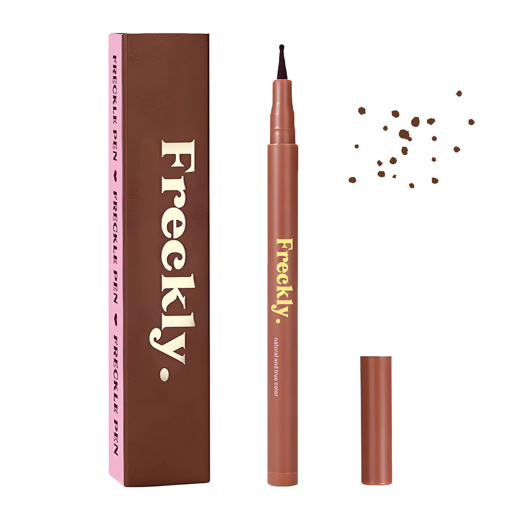 Felt Tip Freckle Pen – Waterproof, Long-Lasting Faux Freckles for a Natural Look – Quick-Dry, Skin-Friendly Freckle Stamp (#Dark Brown)