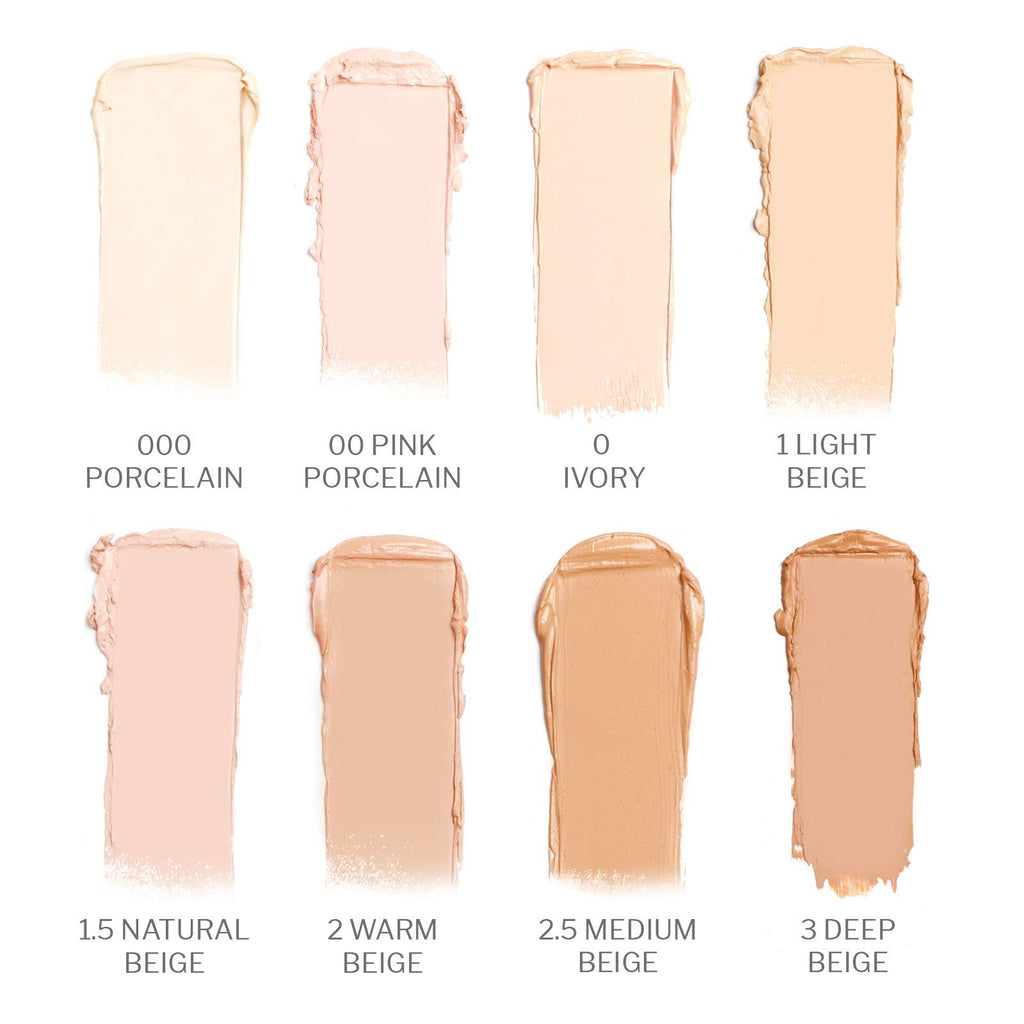 True + Luscious Camera Stick Foundation | Full Coverage Cream for Flawless Airbrushed Skin | Hydrating Non-Comedogenic Formula | Vegan Paraben-Free Cruelty-Free 0.49 oz | Shade 0: Ivory