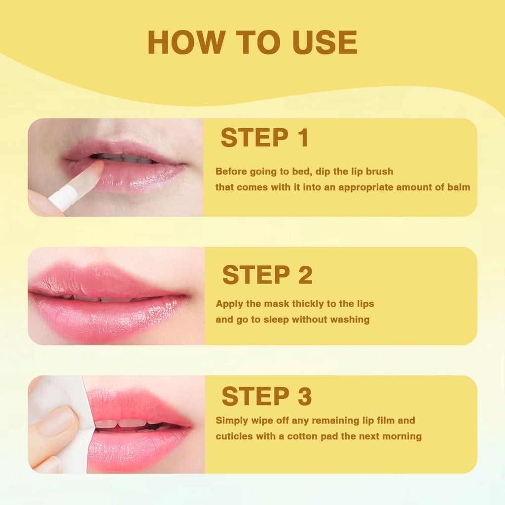 XdealCozyxc 4PCS Honey Lip Balm Uk Lip, Bee Honey Lip Balm for 24h Moisture & Wrinkle Repair