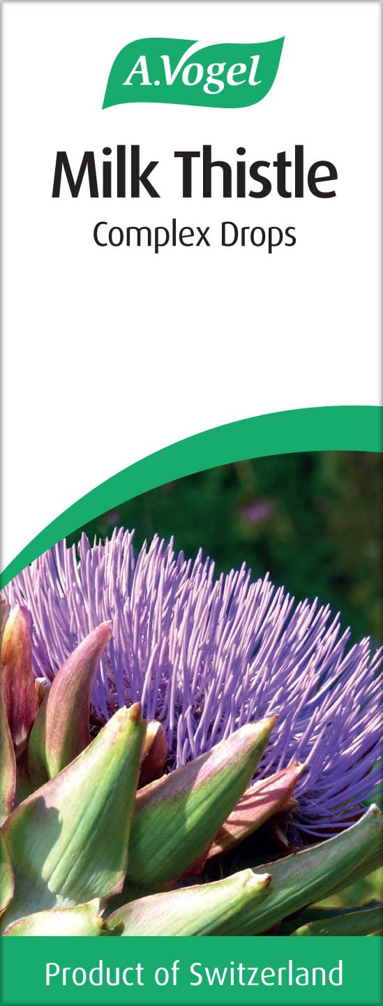 A.Vogel Milk Thistle Complex Drops 100 ml | Liquid Herbal Supplement with Milk Thistle + Artichoke, Dandelion, Peppermint & Boldo | Convenient Dropper for Daily Use