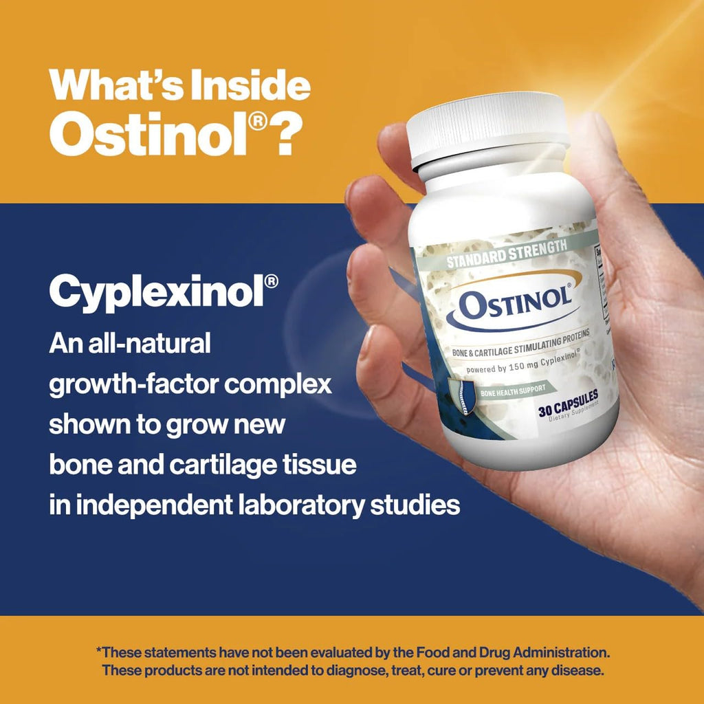 Ostinol® Standard 150mg - Bone & Joint Supplement for Mild Bone and Mild Joint Support – 30 Capsules