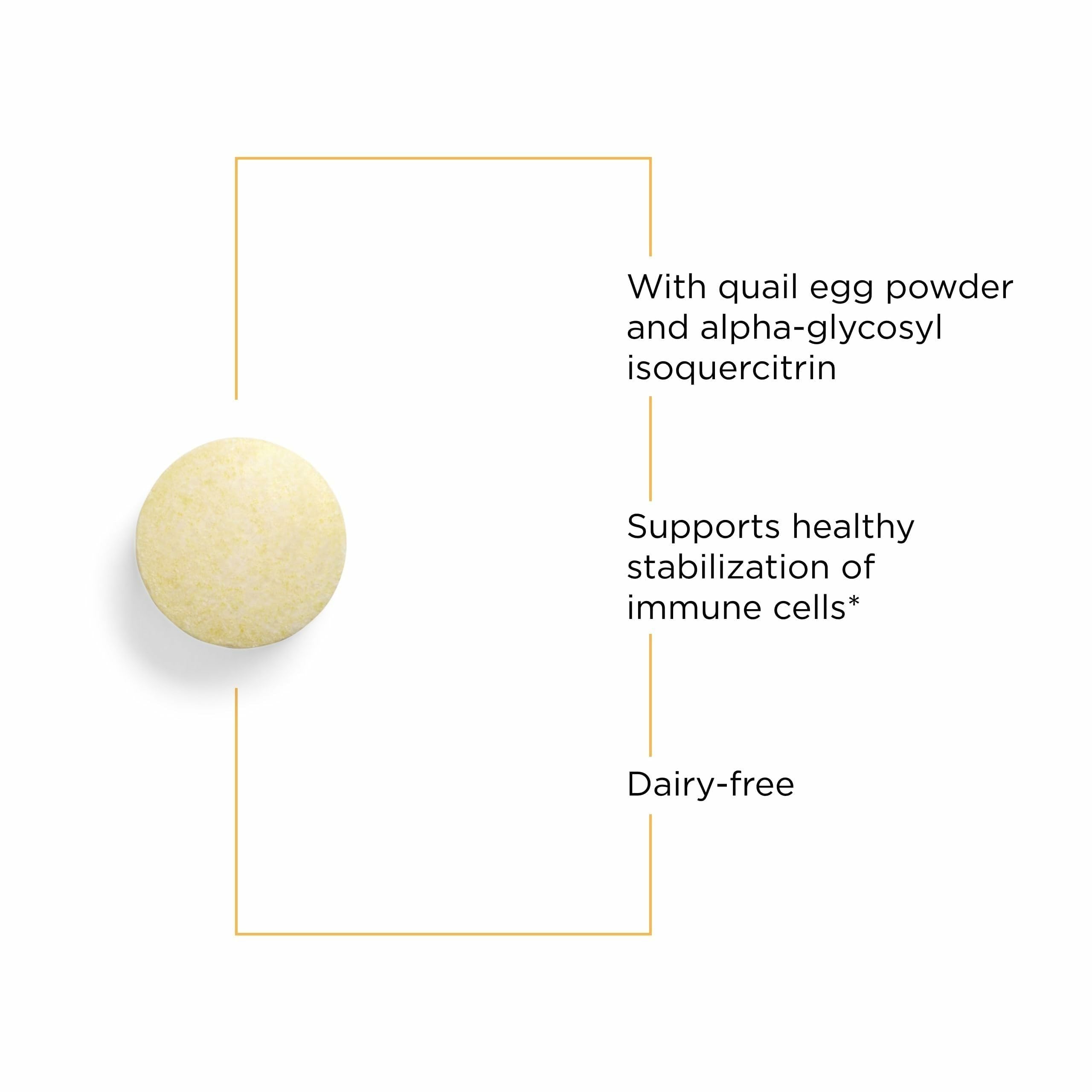Integrative Therapeutics AllQlear - Seasonal Supplement for Immune Support *- Quail Egg Powder Blend - Dairy-Free - Berry Flavored, 60 Chewable Tablets (30 Servings)