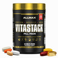 ALLMAX VITASTACK Multivitamin Packs – 30 Daily Vitamin Packs, Multi Vitamin Mineral Supplement with Omega-3, BCAAs & Enzymes – Energy, Performance & Recovery, 30 Servings