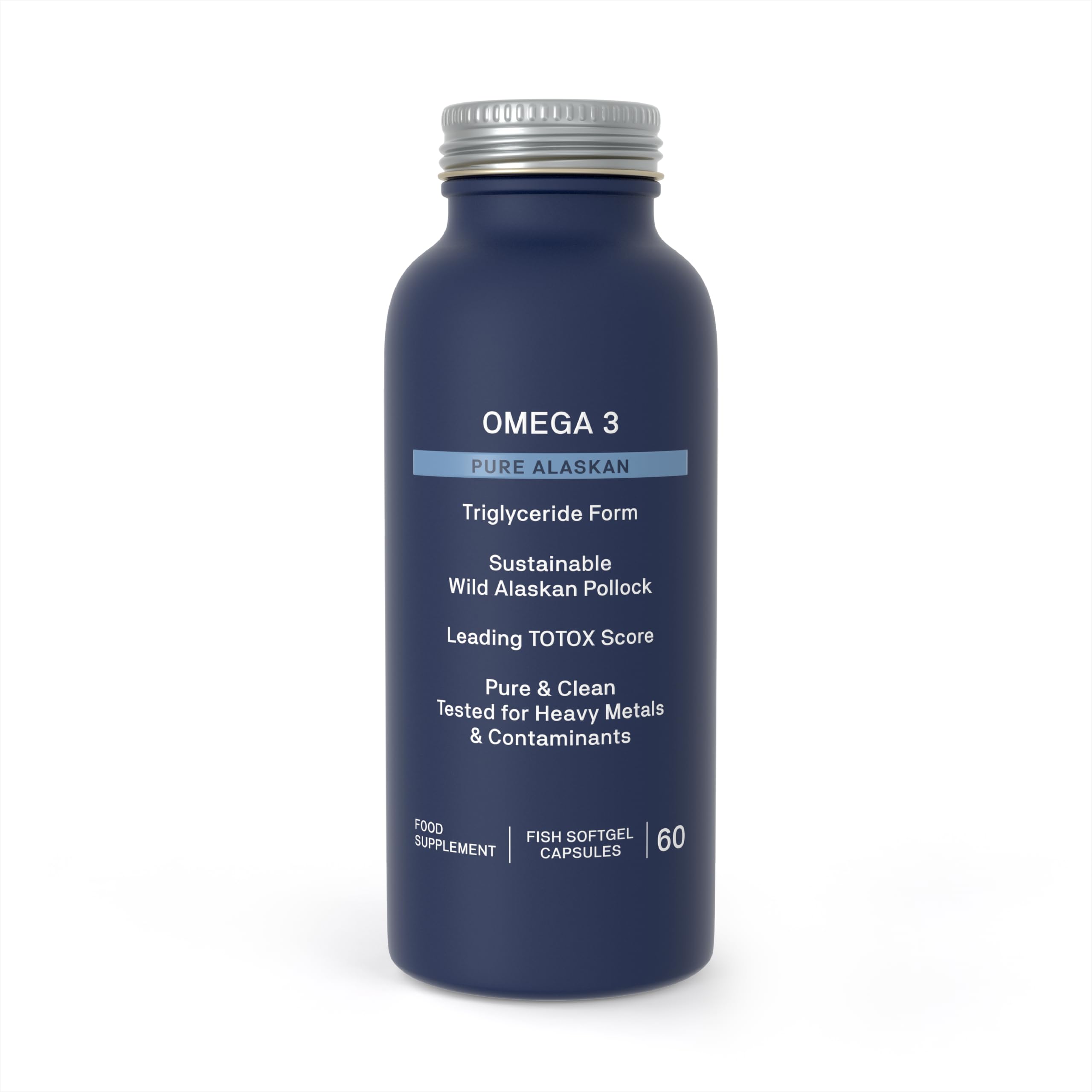 Natroceutics Omega 3 Fish Oil Pure and Wild, High Strength, 400mg EPA 300mg DHA, Triglyceride Form, Wild Alaskan Pollock, TOTOX Max 5-60 Softgel Capsules