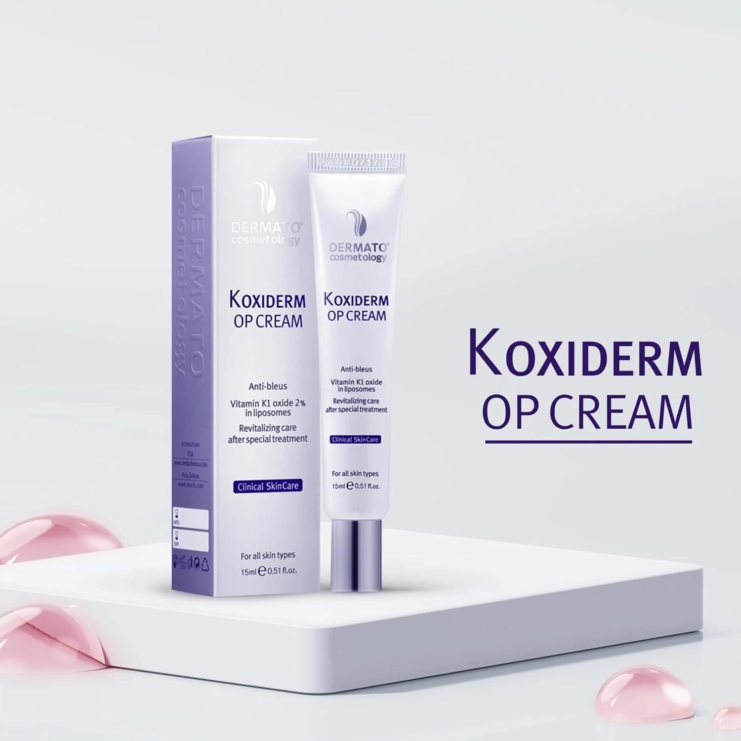 Anacis Vitamin K1 Oxiderm Cream Minimizing Appearance of Old and New Scars, Dark Eye Circles, Bruises, Varicose Veins, Purpura and Redness 1.01Oz (2 BOXES)