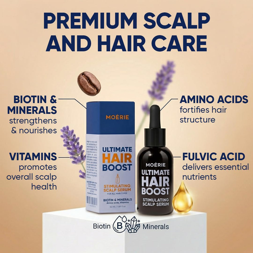 MOERIE Ultimate Hair Growth Serum for Natural Hair Regrowth & Thickening - Anti Thinning & Hair Loss Treatment for Women - Rapid Hair Growth Products - Scalp Oil Alternative - 1.69 fl oz, 2 pack