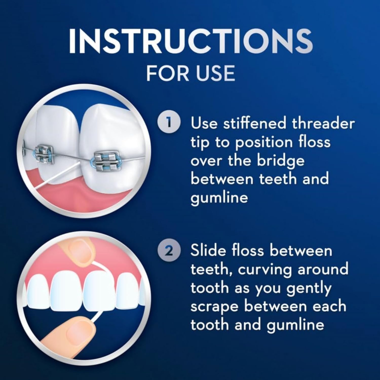 Oral-B Threader Floss 30 Count: 6 Envelopes of 5 Threaders (Pack of 8)