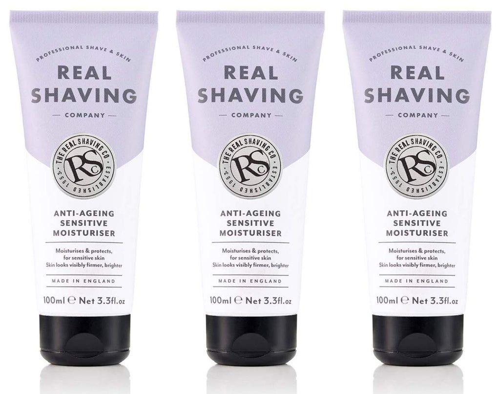 Pack of 3 The Real Shaving Company Anti Ageing Moisturiser 120 g (Anti-Ageing Face Moisturiser)