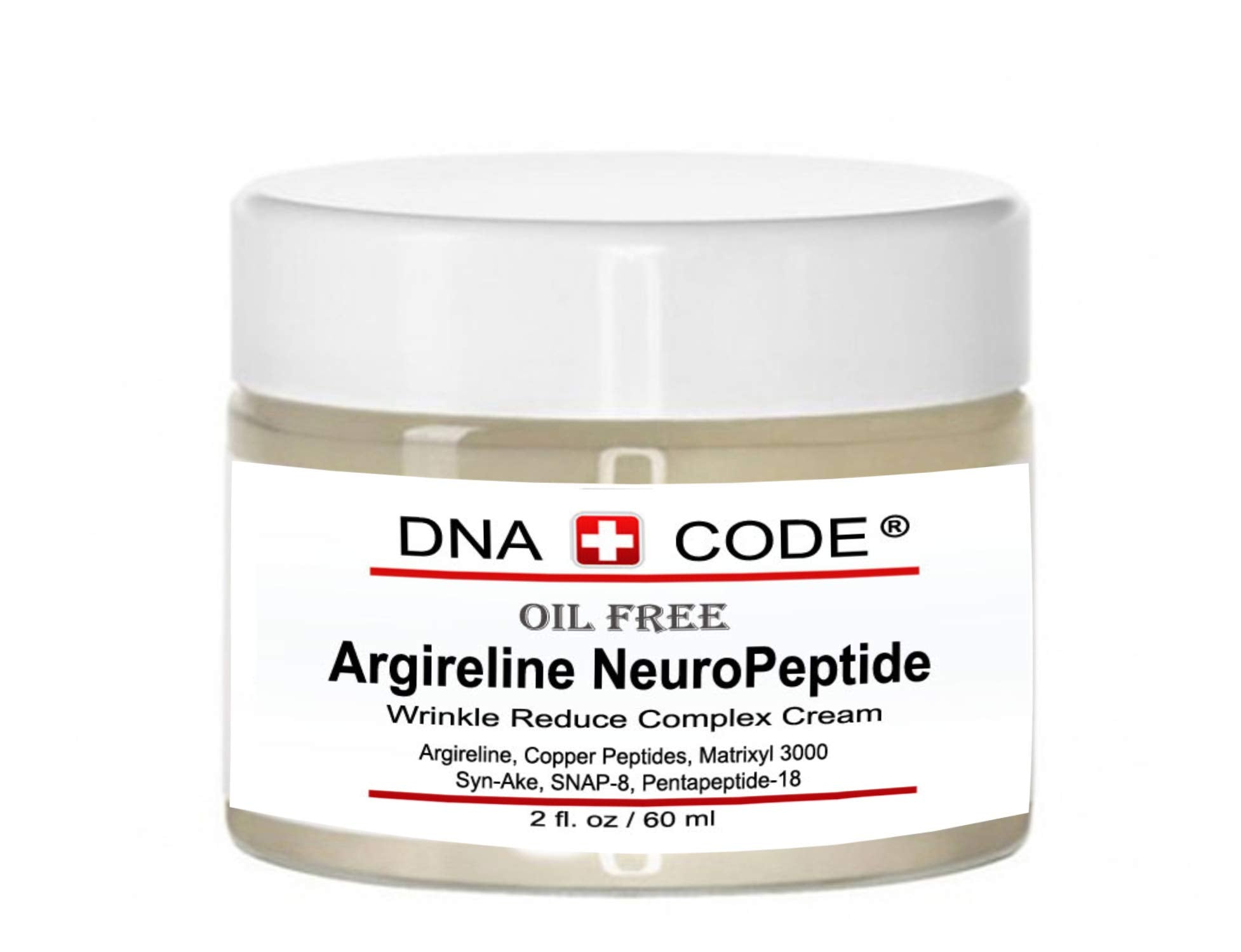 DNA Code No Needle Alternative-OIL FREE Argireline NeuroPeptides Cream, w/, Matrixyl 3000, Syn-Ake, SNAP-8, Copper Peptides