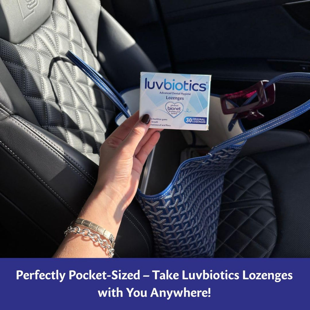 Luv Biotics Oral probiotic Original Mint Lozenges- Freshen Breath, Dry Mouth Relief & Promote Healthy Oral Microbiome - (3 Packs of 30s)