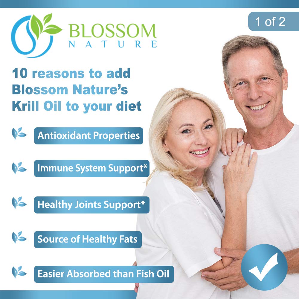 Antarctic Krill Oil Softgels–1600mg per Serving with 2mg Astaxanthin, High Omega‑3 (174mg EPA & 120mg DHA) in Phospholipid Form–Supports Joint, Heart, Skin & Brain Health–60 Lemon-Flavored Softgels