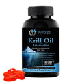 Antarctic Krill Oil Softgels–1600mg per Serving with 2mg Astaxanthin, High Omega‑3 (174mg EPA & 120mg DHA) in Phospholipid Form–Supports Joint, Heart, Skin & Brain Health–60 Lemon-Flavored Softgels