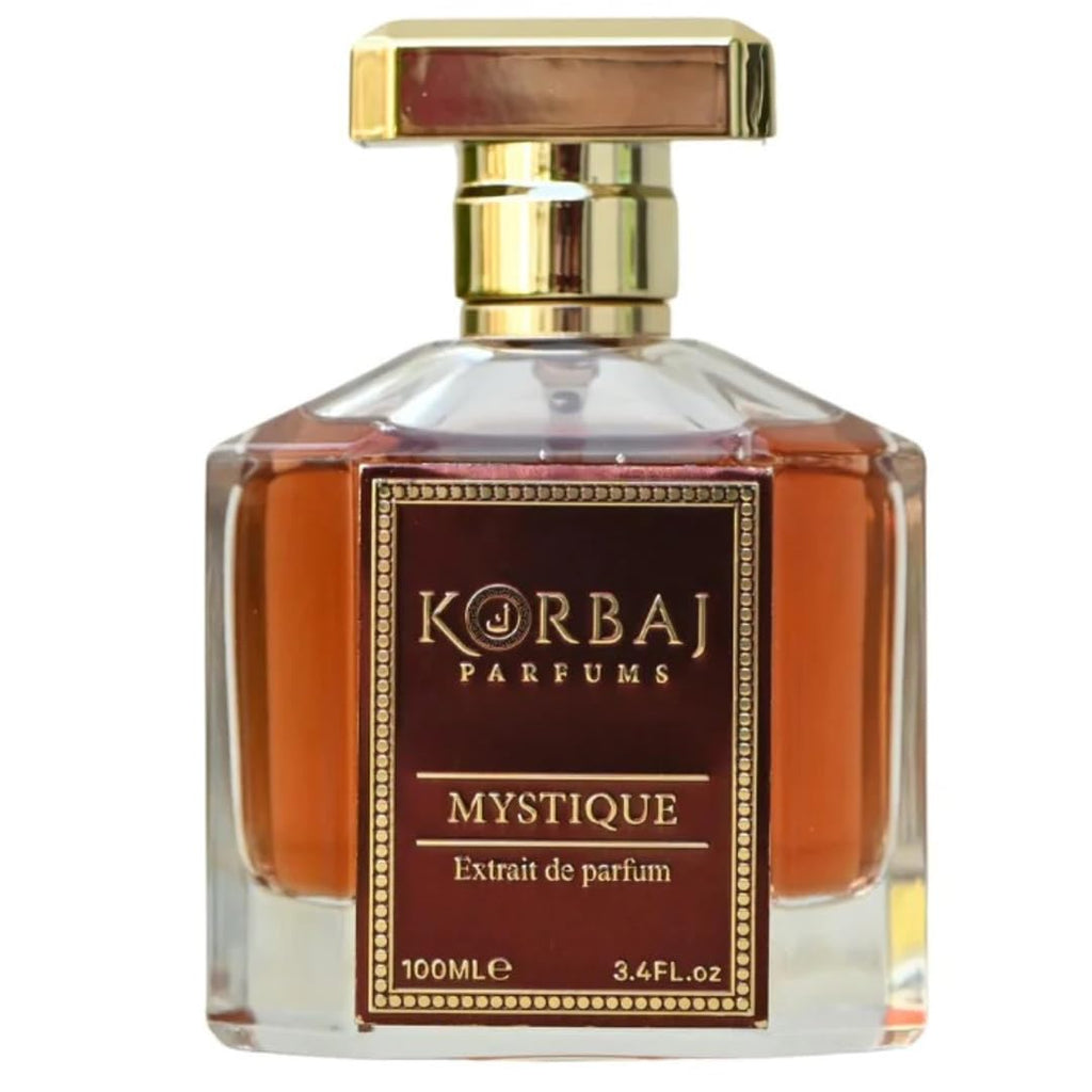 KORBAJ PARFUMS Mystique - Arabian Perfume for Women and Men, EDP Mens Cologne with Rosemary, Pink Pepper, Petitgrain - Jasmine, Neroli, Orris Root, Ylang-Ylang- Sandalwood, Patchouli Perfume 100ml
