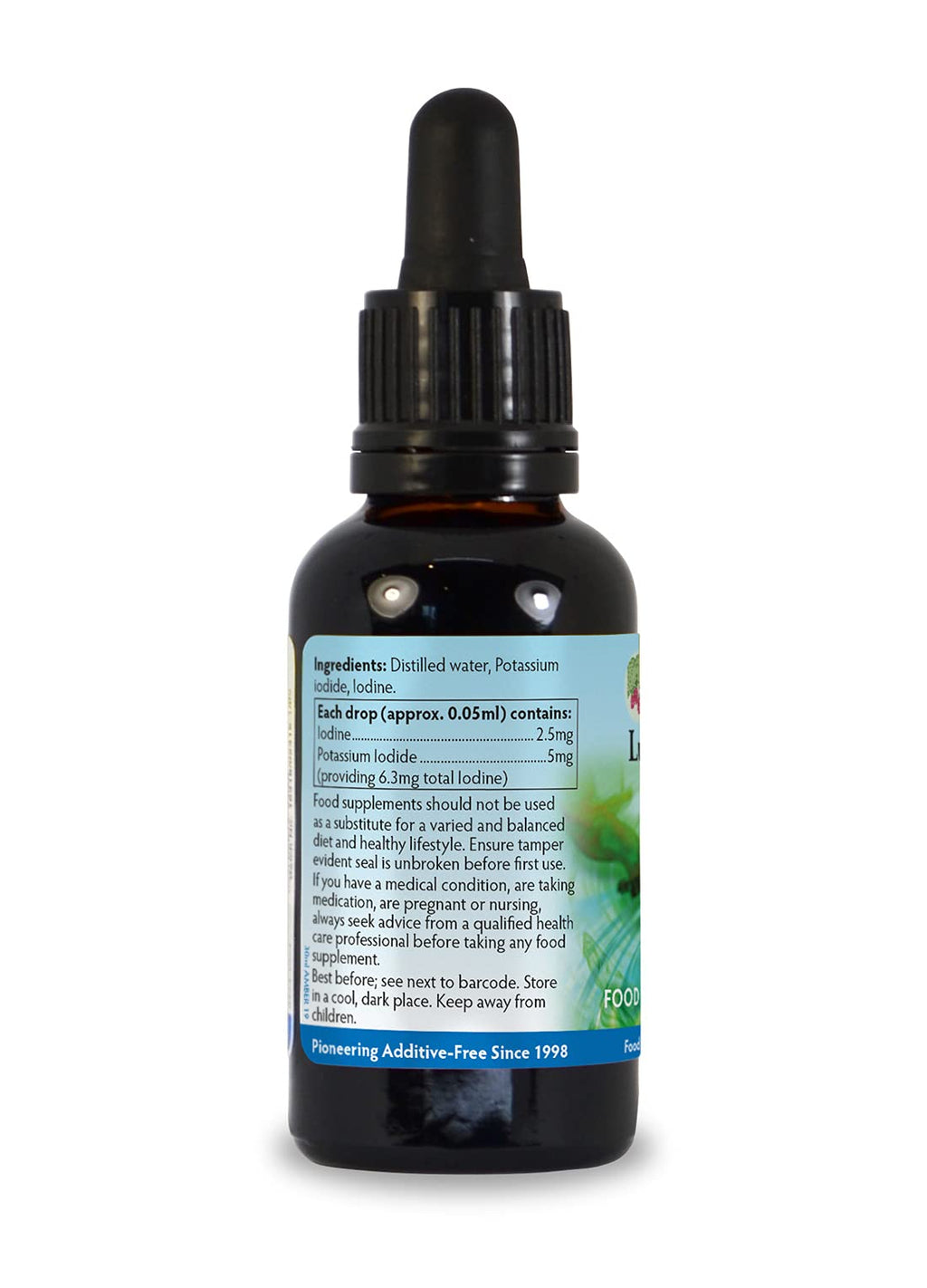 Health Leads Lugol's True 5% Iodine Solution 30ml, Bulb Pipette,