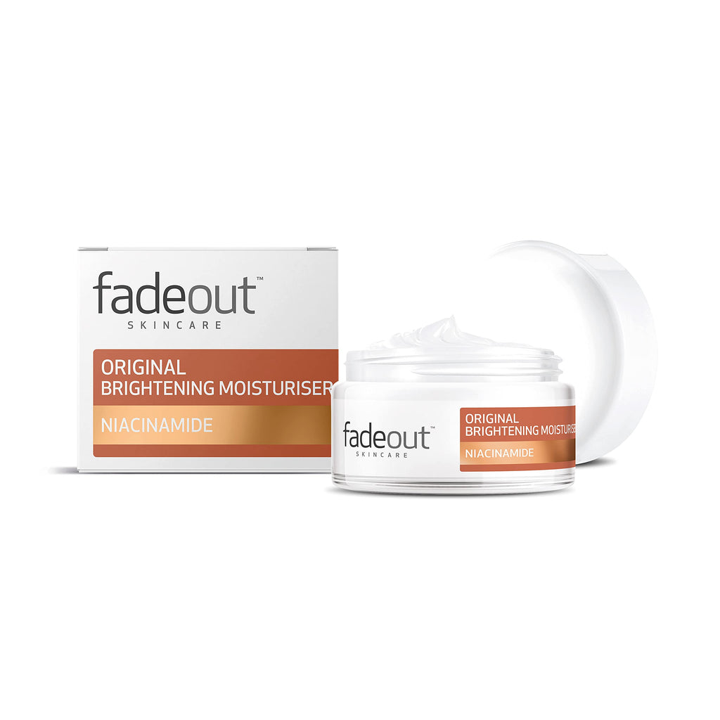 Fade Out Original Brightening Day Moisturiser with Niacinamide Unisex Exfoliating Daily Moisturiser For Dark Spots, Dark Circles and Blemishes 3 x 50ml