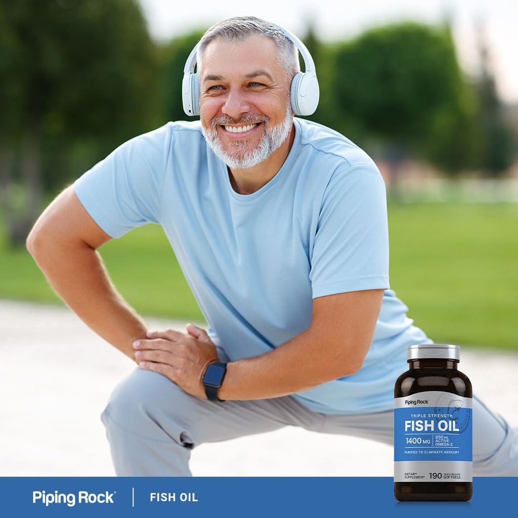 Piping Rock Fish Oil Omega 3 Supplement | 1400 mg | 190 Softgels