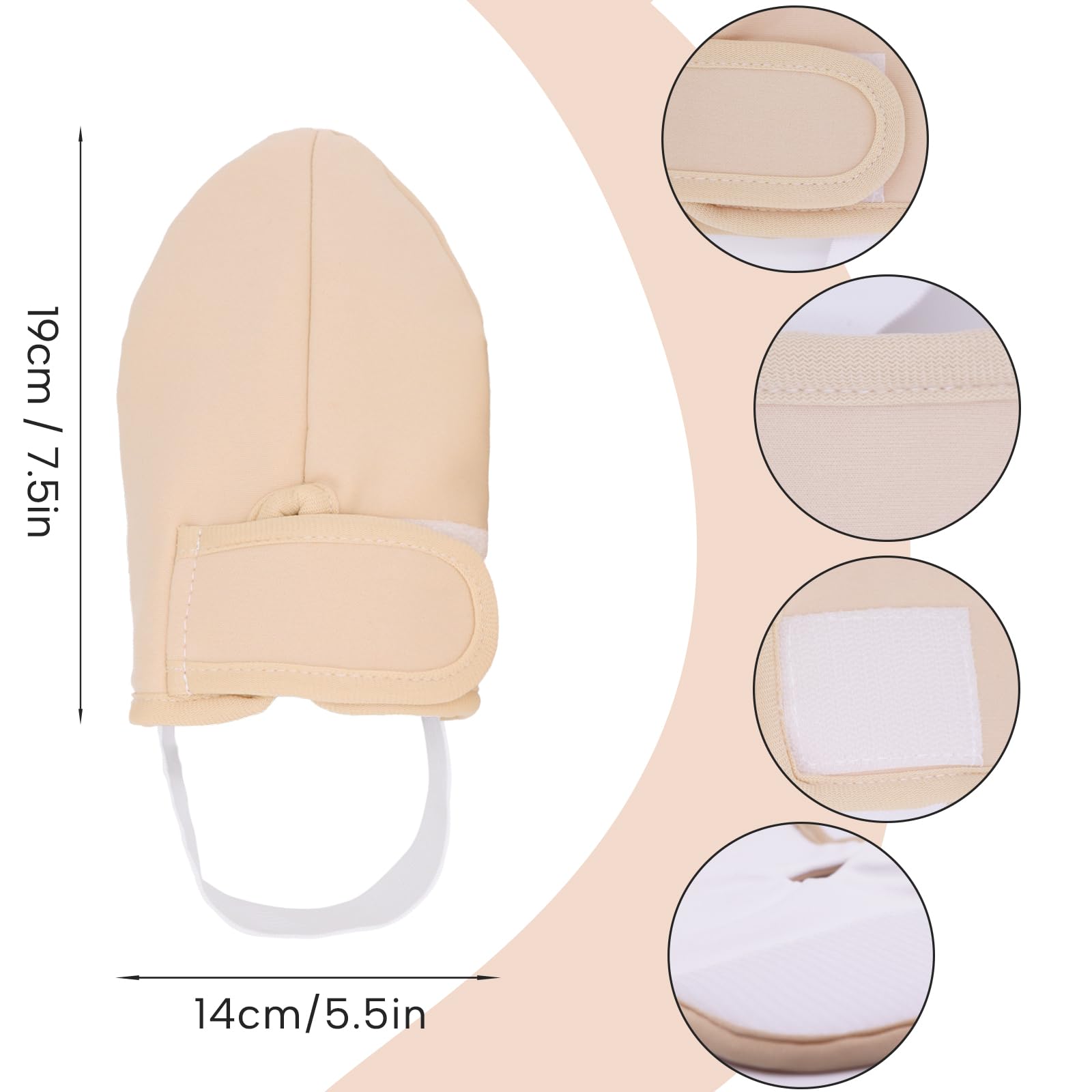 2Pcs Castor Oil Pack for Feet, Castor Oil Pack Wrap Kit Organic Cotton Reusable, Organic Castor Oil Wrap for Toes,Caster Oil Pack Wrap Kit Relieve Foot Muscles Pain (Oil Not Included)