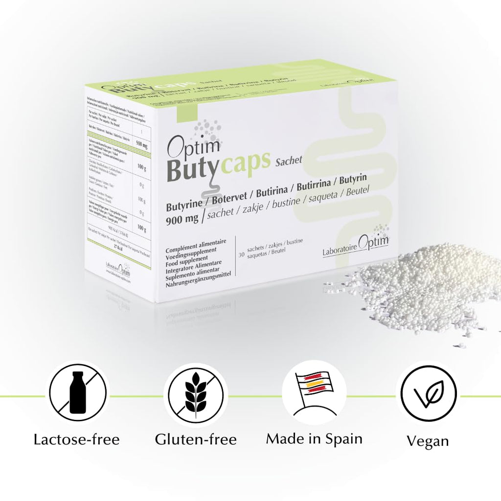 OPTIM Butycaps Butyrate Supplement UK for Gut Health 30 Sachets