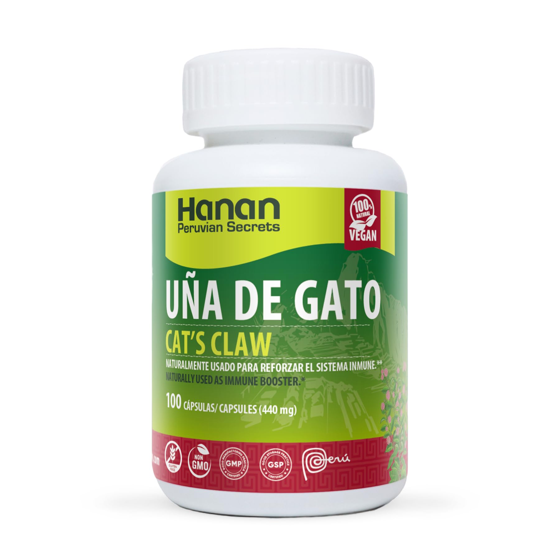 Hanan Uña de Gato Cat's Claw | 100 Capsules | Naturally Aids in Supporting Healthy Immune System