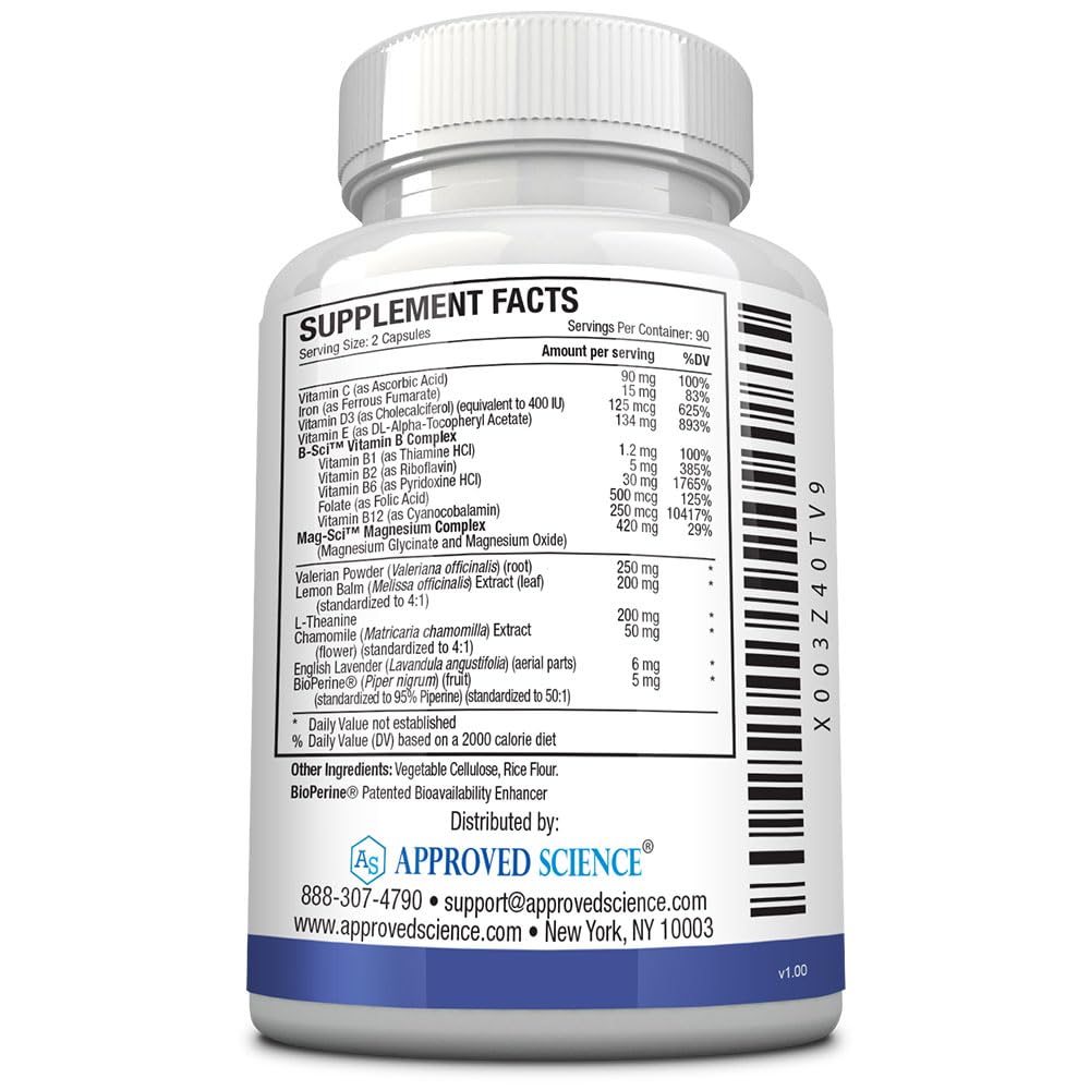 Approved Science Restlex for Restless Legs – Magnesium Glycinate for Calm Legs and Restful Legs – Natural Itching, Crawling, and Tingling in Feet and Legs - Calm, Restful Sleep Support - 6 Months