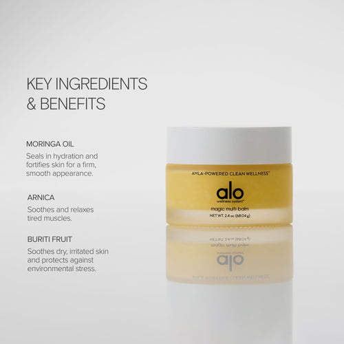 Alo Magic Multi-Balm | Aloe, Shea Butter & Moringa Oil | All-Over Skin Saver that Hydrates & Soothes | 2.4 oz