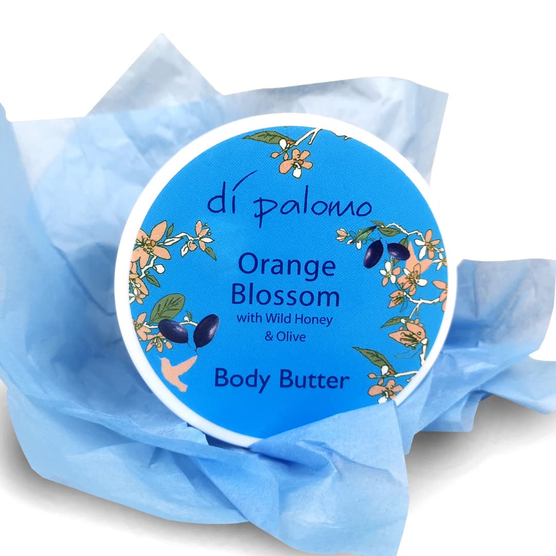 Di Palomo Orange Blossom & Honey Body Shea Butter 200ml | Luxurious Shea Butter Moisturiser & Lotion for Women | Hydrating Skincare & Body Cream
