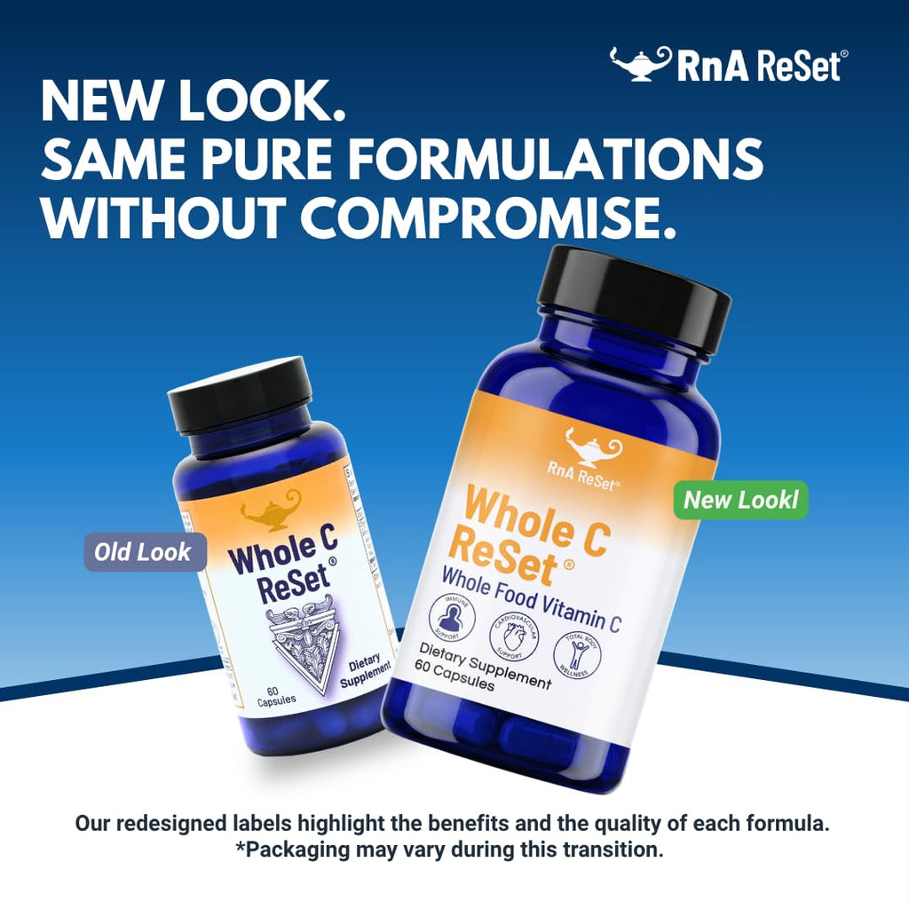 RnA ReSet Whole C Reset – Vita-C Fruit Blend with Bioflavonoids & Polyphenols, Organic Vitamin C Complex, Immune Support, NSF Contents Certified (60 Capsules)