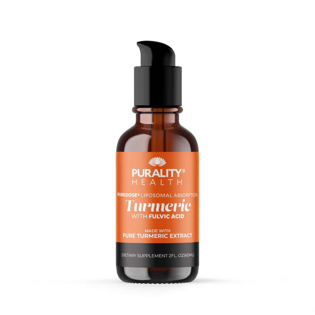PURALITY HEALTH Liquid Turmeric with Fulvic Acid, Liposomal Enhanced Absorption, 2fl. oz (60ml) Vegan Formula Supports Joint Health & Daily Wellness, Easy-to-Use Pump - 30 Servings