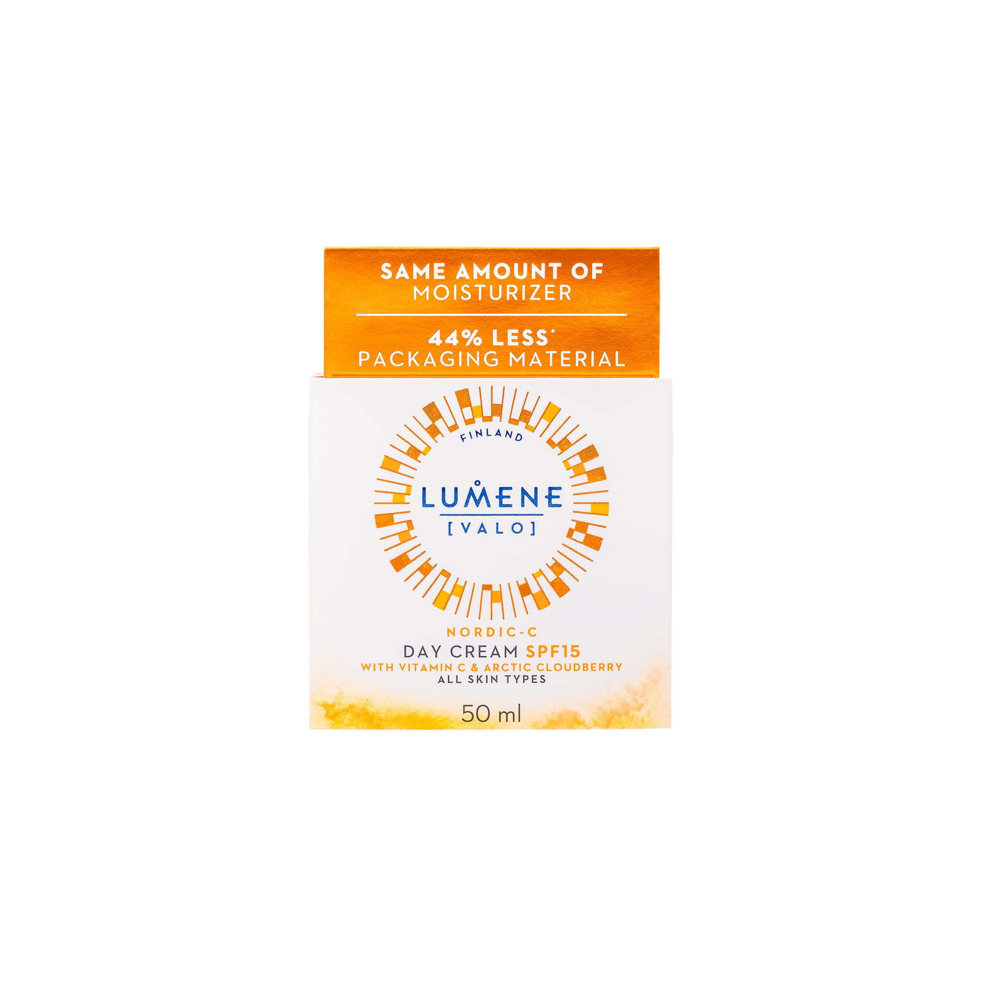 LUMENE Nordic-C [VALO] Day Cream SPF 15 | Hydrates and Boosts Radiance | Protection Against UVA/UVB | Arctic Cloudberry, Hyaluronic Acid & Vitamin C | Lightweight Daily Moisturizer | Vegan | 50 ml