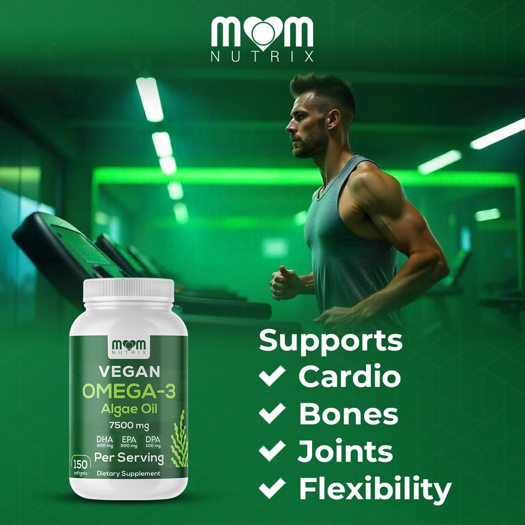 Fish Oil Alternative - Vegan Omega 3 Supplement Algae Oil DHA, EPA, DPA - Plant Based Omega 3 Fatty - Organic & Non-GMO - 150 Softgels