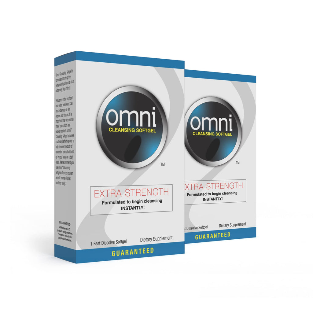 Wellgenix Omni Herbal Cleanse Detox - Extra Strength Detoxifying Softgel - Whole Body Detox System - Quick Flush One Day Cleansing (2 Pack)