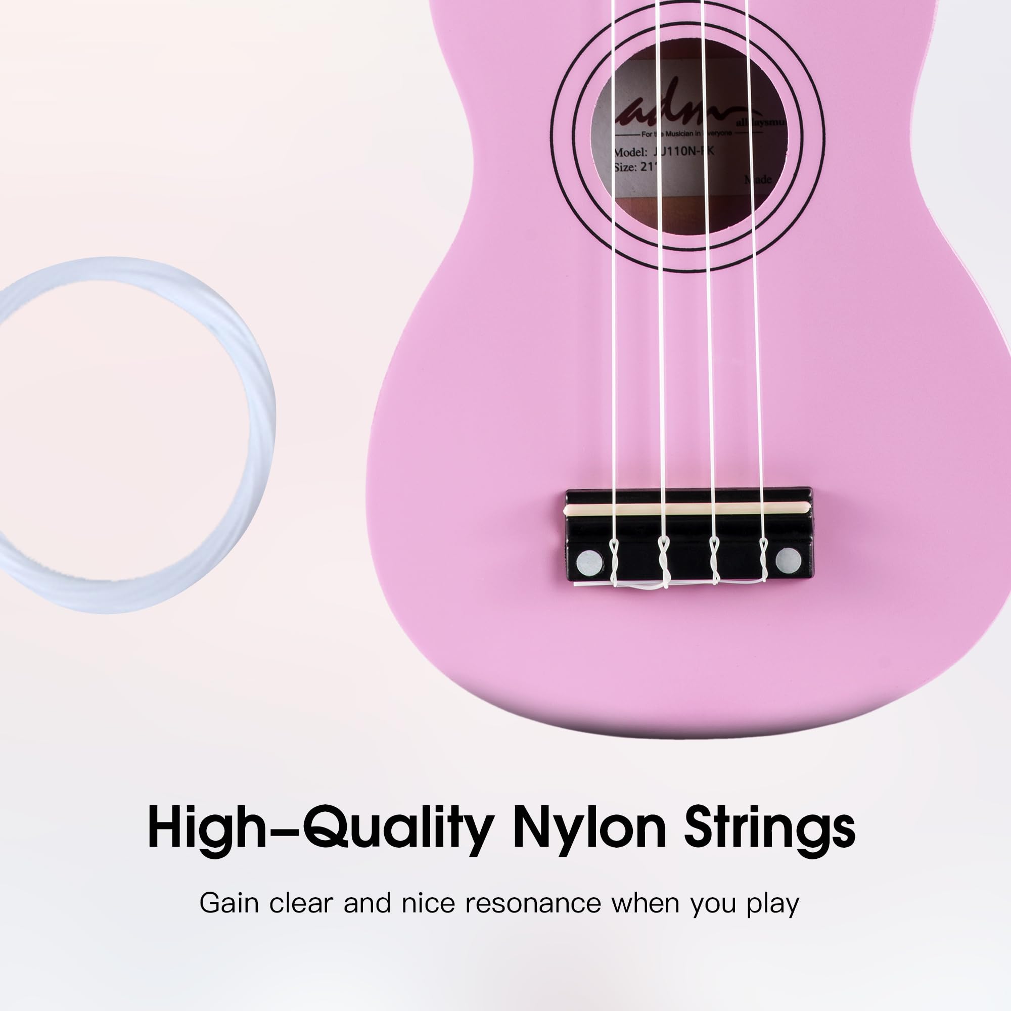 ADM Ukulele Beginner, Hawaiian Wood, Ukulele Kit, for Children, Adults, Students, Beginners, Ukalelee Professional Package, with Free Teaching Strap, Tuner