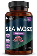 New Leaf Products Sea Moss Tablets Extract High Strength 4000mg - Sea Moss Supplement 365 Tablets (not sea Moss Capsule) High Potency - UK Made - Vegan - Non GMO