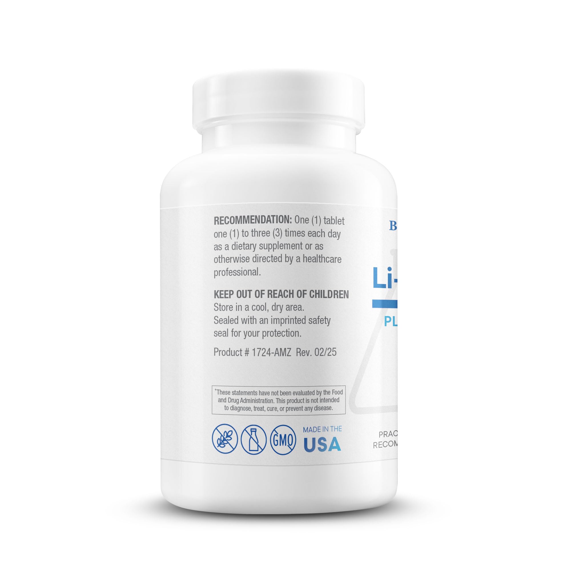 BIOTICS RESEARCH Li Zyme Forte Plant-sourced, phytochemically Bound Lithium, Supports Brain Function, Memory and Mood Support,100 Tablets