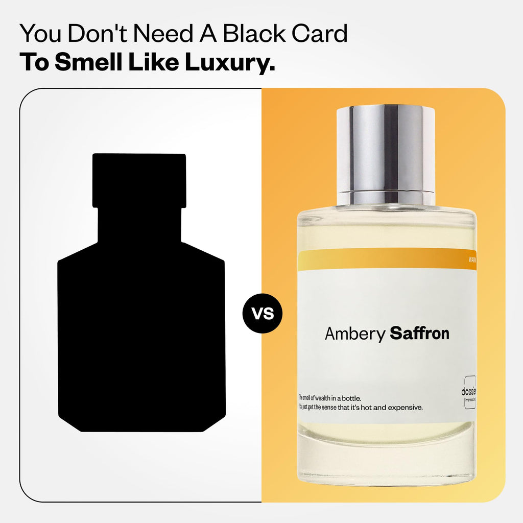 Dossier - Ambery Saffron - Eau de Parfum - Inspired by Baccarat Rouge 540 - Long-Lasting Fragrance - Unisex - 3.4 fl oz (100ml)