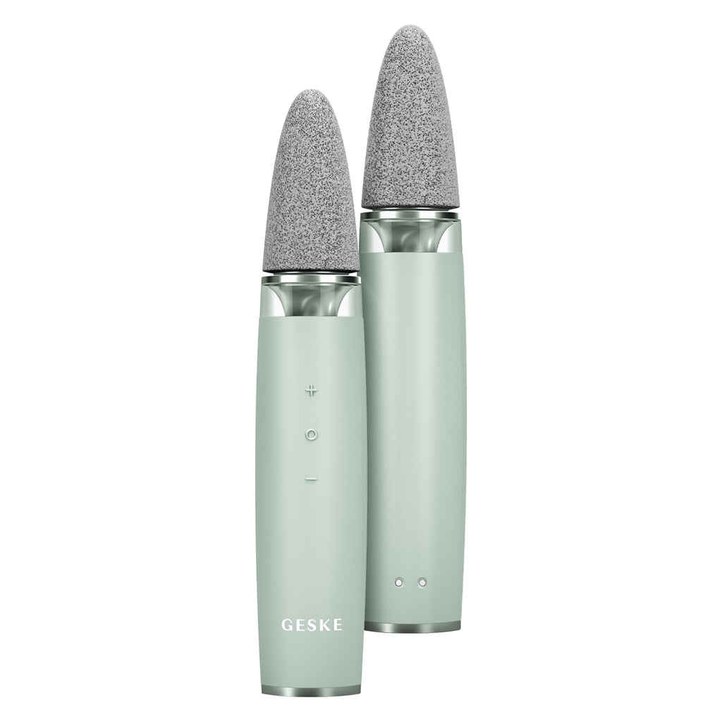 GESKE Electric Pumice Foot Smoothing Multi-Pen | 8 in 1 | Electric Foot File & Exfoliator | 3 Pumice Stone Attachments | for Smooth Feet | Advanced Callus Removal | for Your Pedicure Set