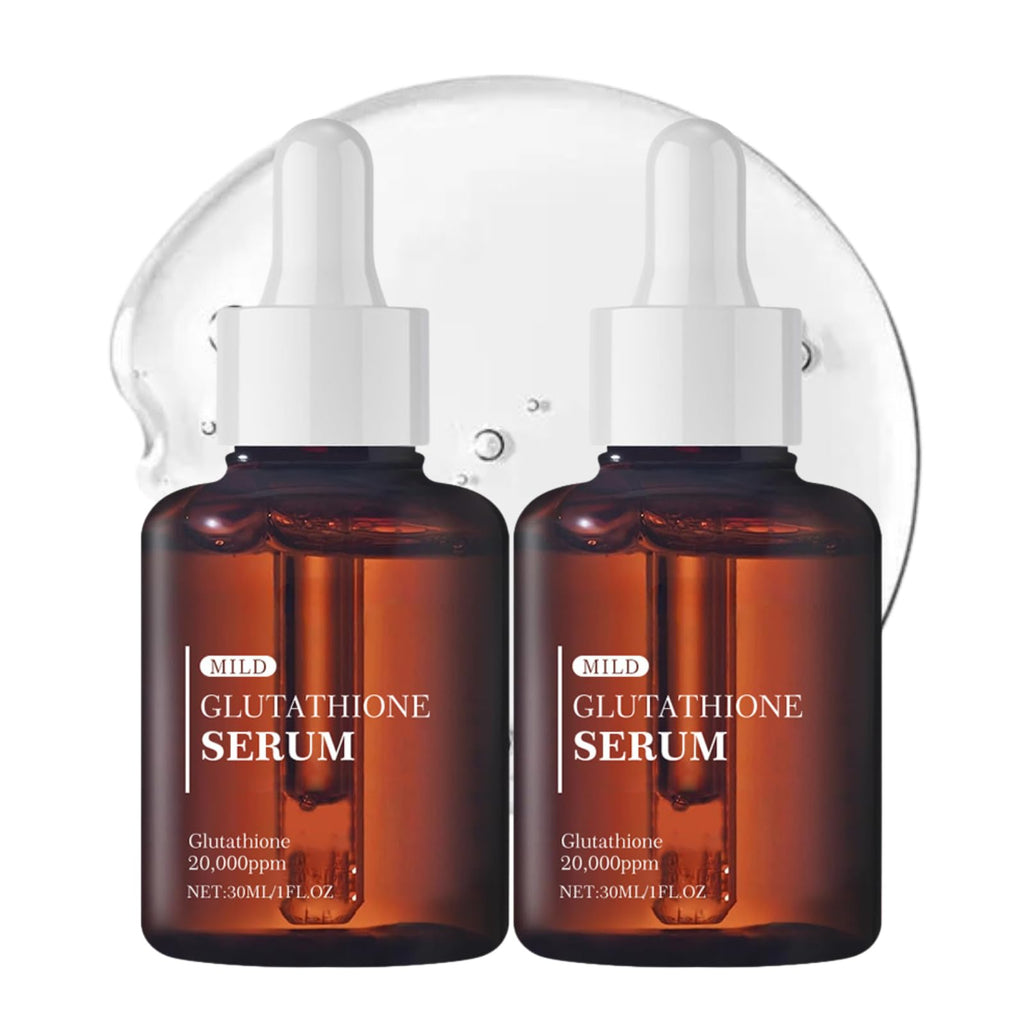 2Pcs Glutathione Serum 20,000ppm, Dark Spot Correcting Serum, Brightening Face Serum with niacinamide, Korean Skincare for Glowing Skin, Improve Elasticity & Revitalize Complexion, Soothing to Skin