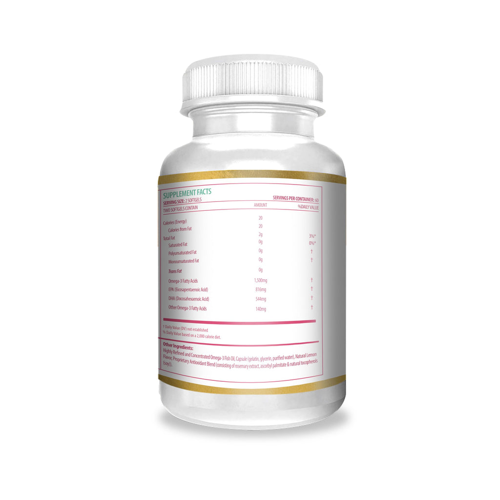 Actif Complete Prenatal DHA with 1500mg Omega-3, 100% Natural, Organic DHA, EPA, Omega 3 - Non-GMO, 90 Gummies