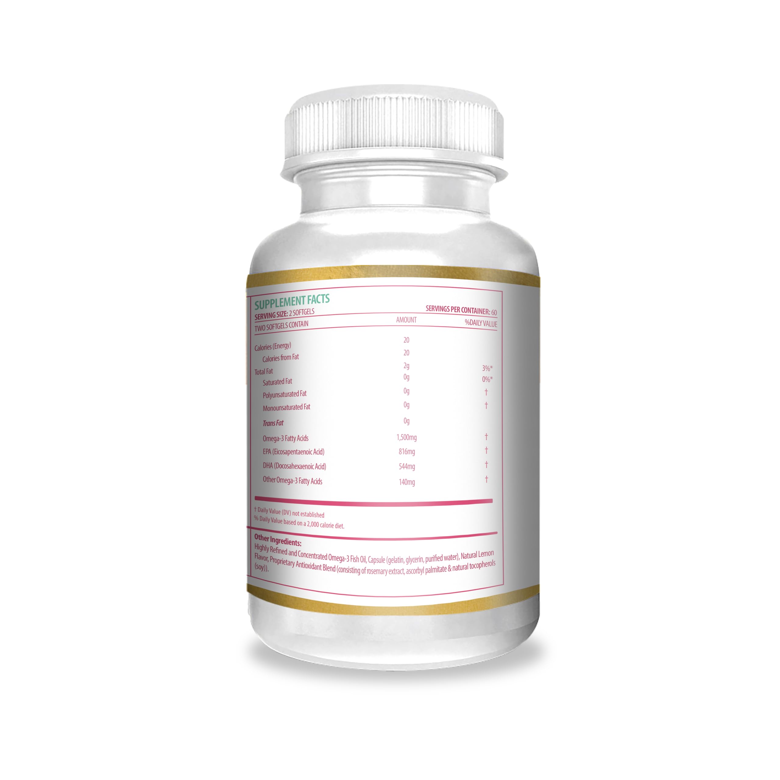 Actif Complete Prenatal DHA with 1500mg Omega-3, 100% Natural, Organic DHA, EPA, Omega 3 - Non-GMO, 90 Gummies