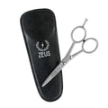 ZEUS Stainless Steel Beard Trimming Scissors for Men with Leather Case