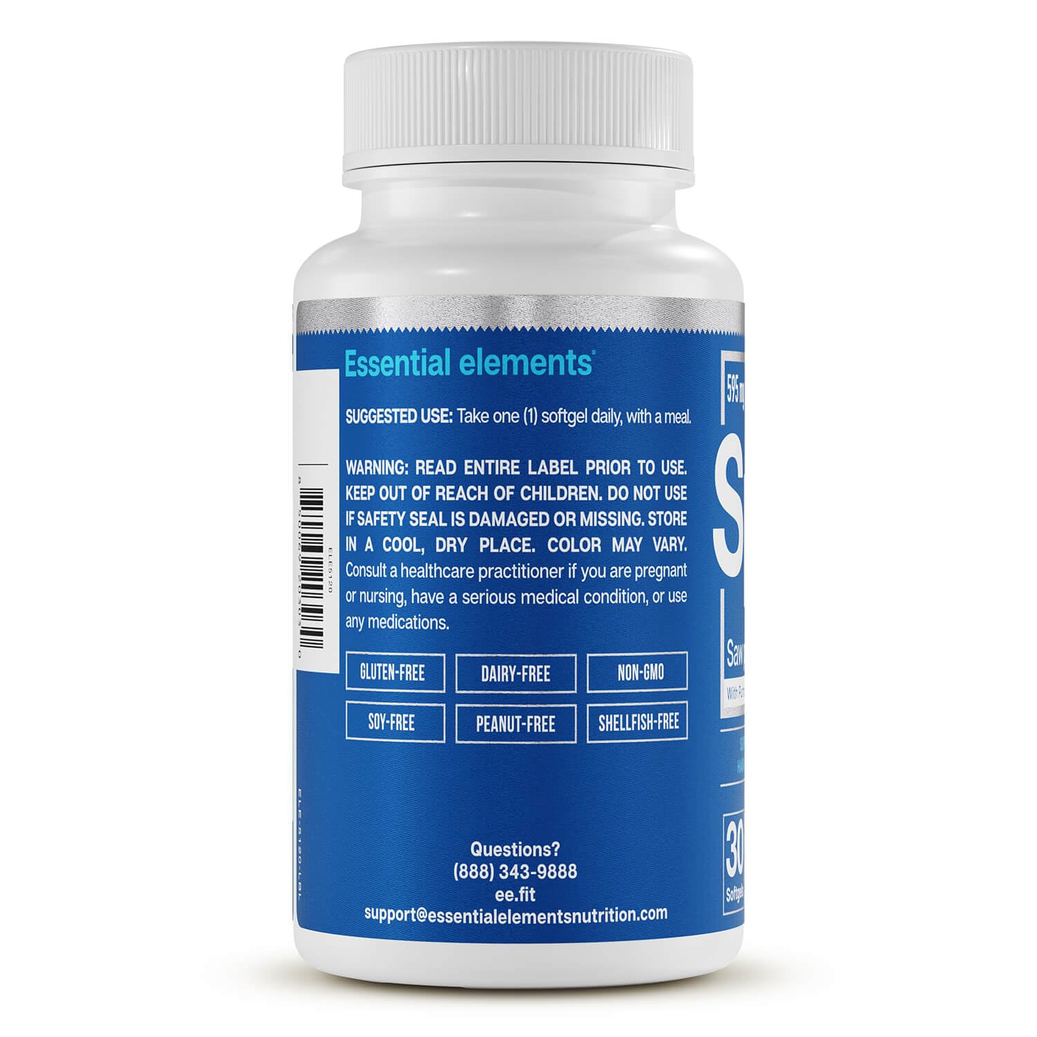 Essential Elements Saw Palmetto Plus - Promotes Bladder & Urinary Health - Prostate Support Supplement for Men with Pumpkin & Cranberry Seed Oil - 30 Count - 30 Servings