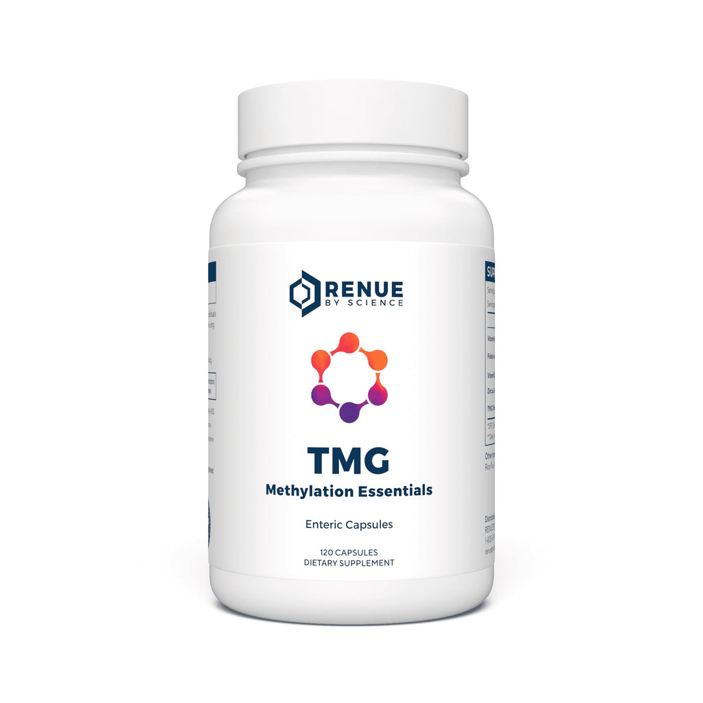 Renue By Science TMG | High Strength TMG Supplements | 120 Trimethylglycine Capsules - 900mg TMG per Serving with Vitamin B12 Vitamin B6 Folate & Zinc | Made in the USA & Third-Party Tested