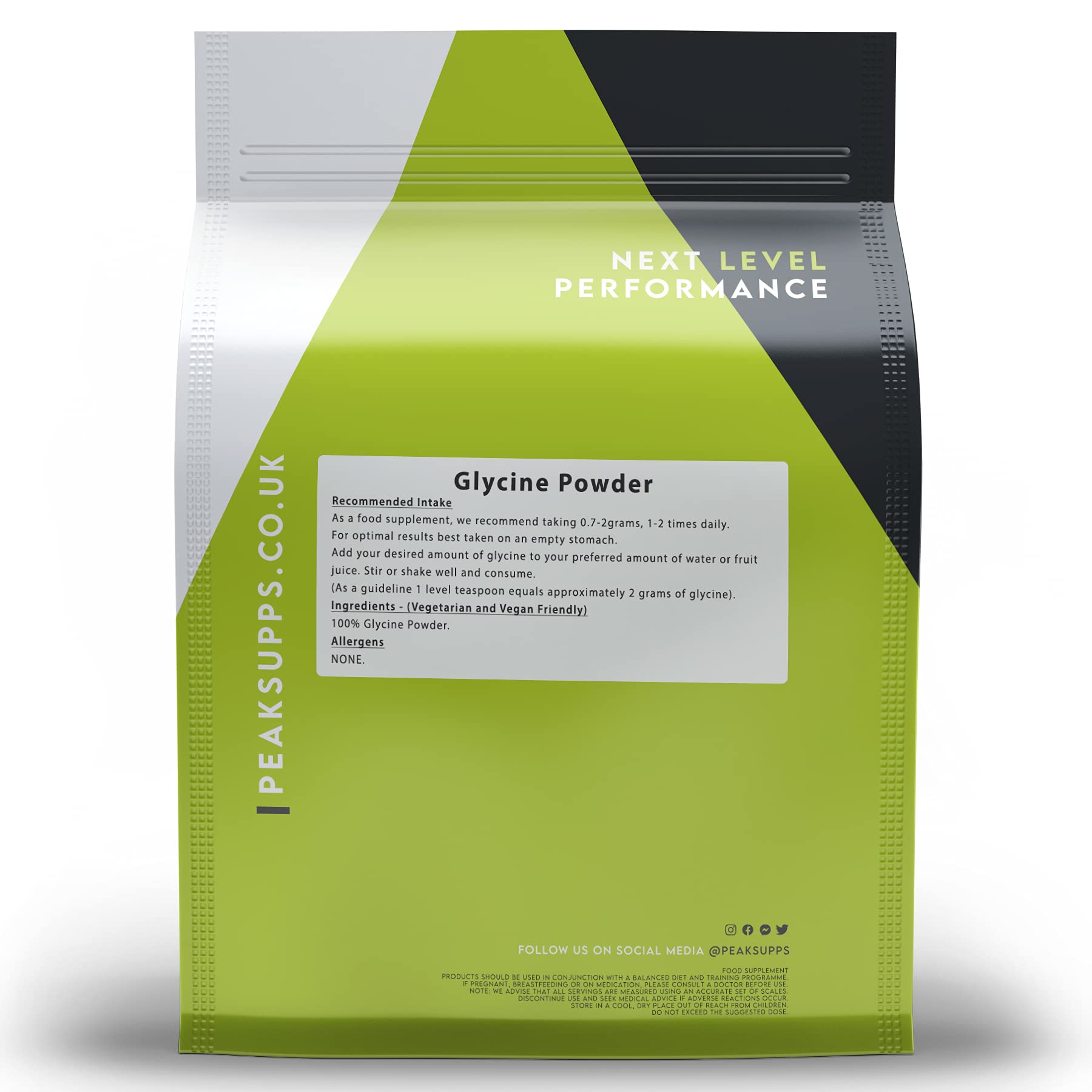 Glycine Powder 250g | Pure L-Glycine | Vegan Friendly, GMO Free