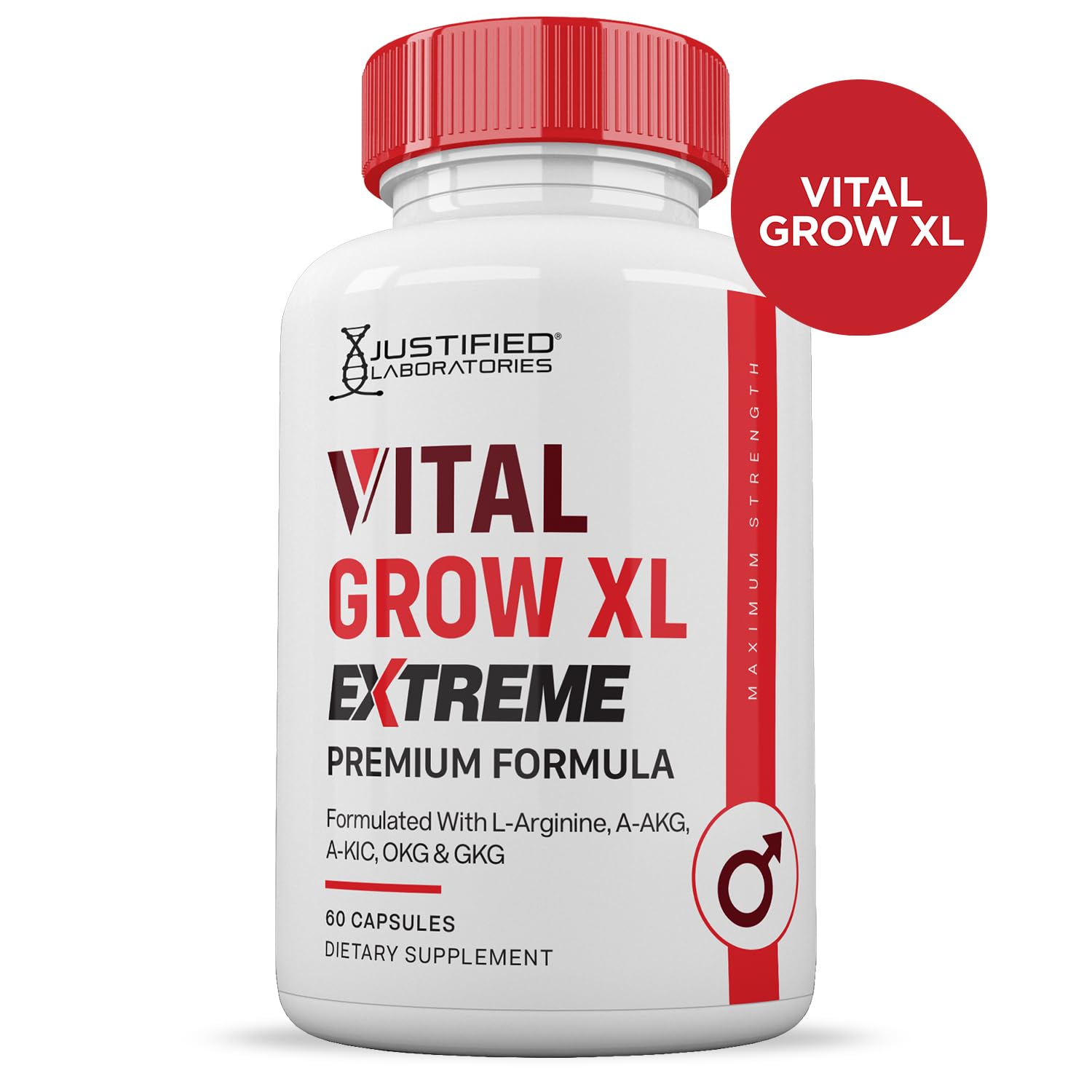 Vital Grow XL Extreme Pills 1600MG Premium Formula Proprietary Blend for Men's Health 60 Capsules