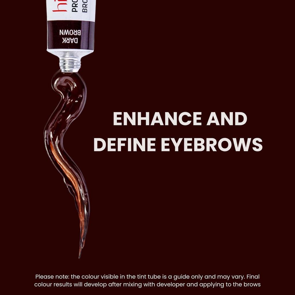 Hi Brow Professional Tint 15ml - Dark Brown - Semi-Permanent Eyebrow Dye - Salon Quality Eye Brow Tinting